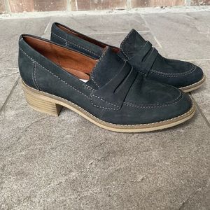 Black loafers genuine leather size 7 NWT